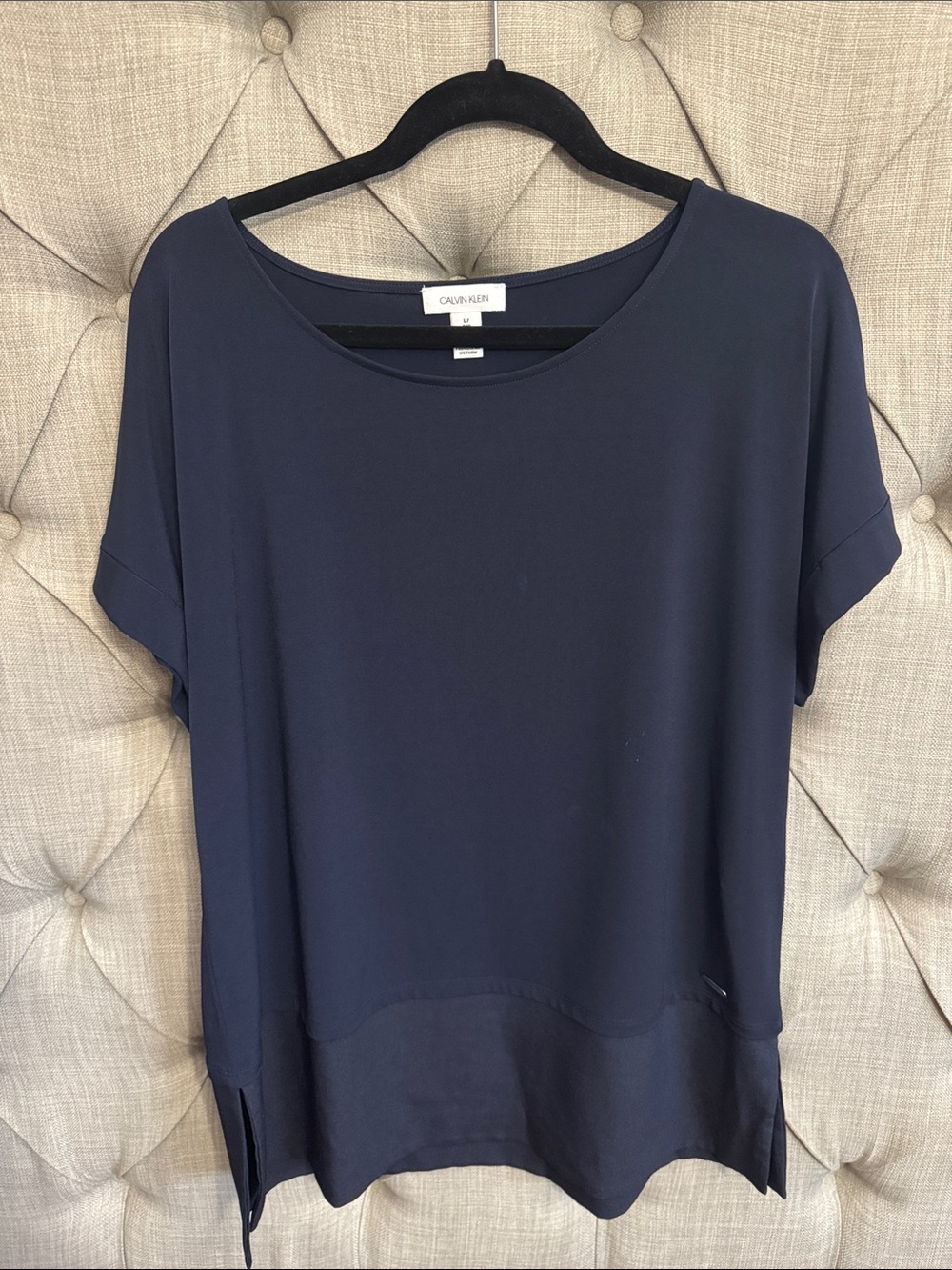 Calvin Klein Dark Navy Short Sleeve Scoop Tunic